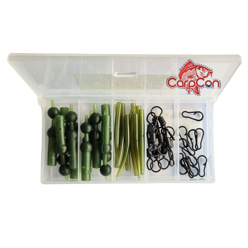 CarpCon Helicopter Rig Kit 'Green' - 40pcs in Box
