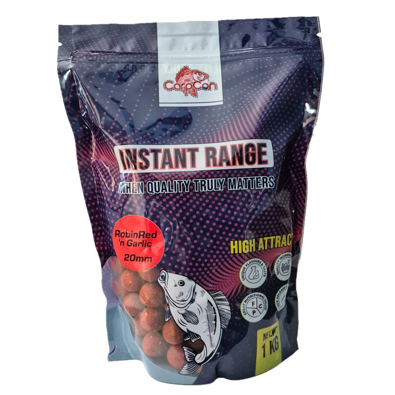 CarpCon Instant Range Boilies 'RobinRed 'n Garlic' - 1kg (meerdere diameters)