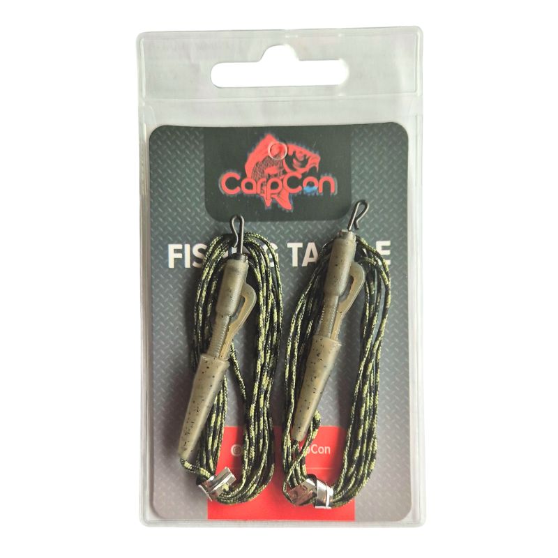 CarpCon Hybrid Lead Clip Leadcore Leaders - 2 stuks