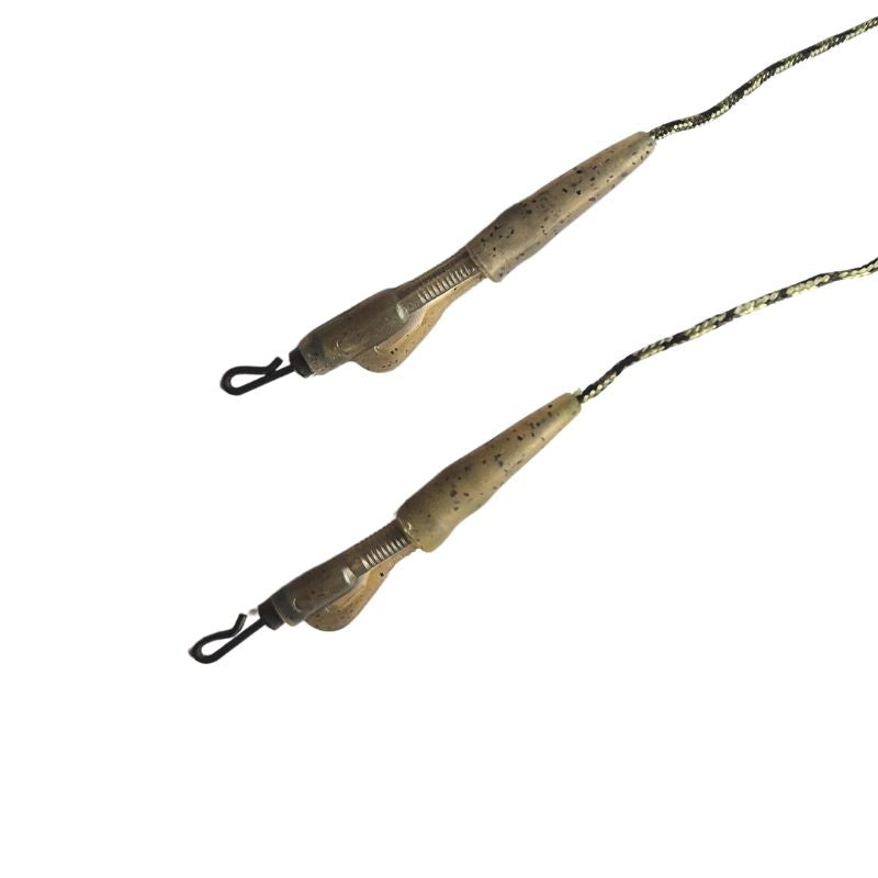 CarpCon Hybrid Lead Clip Leadcore Leaders - 2 stuks
