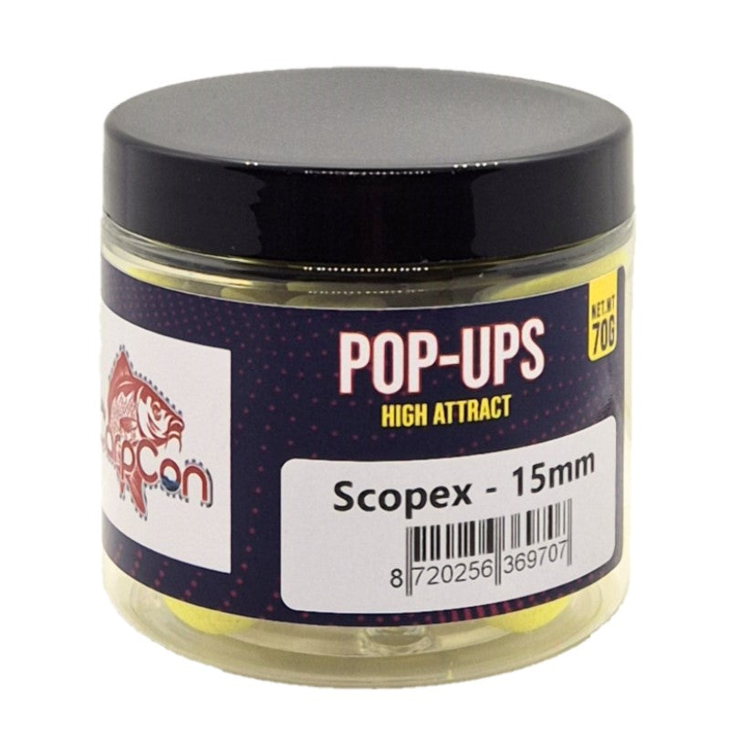 CarpCon High Attract Fluo Pop-Ups 'Scopex' - 15mm (70g)
