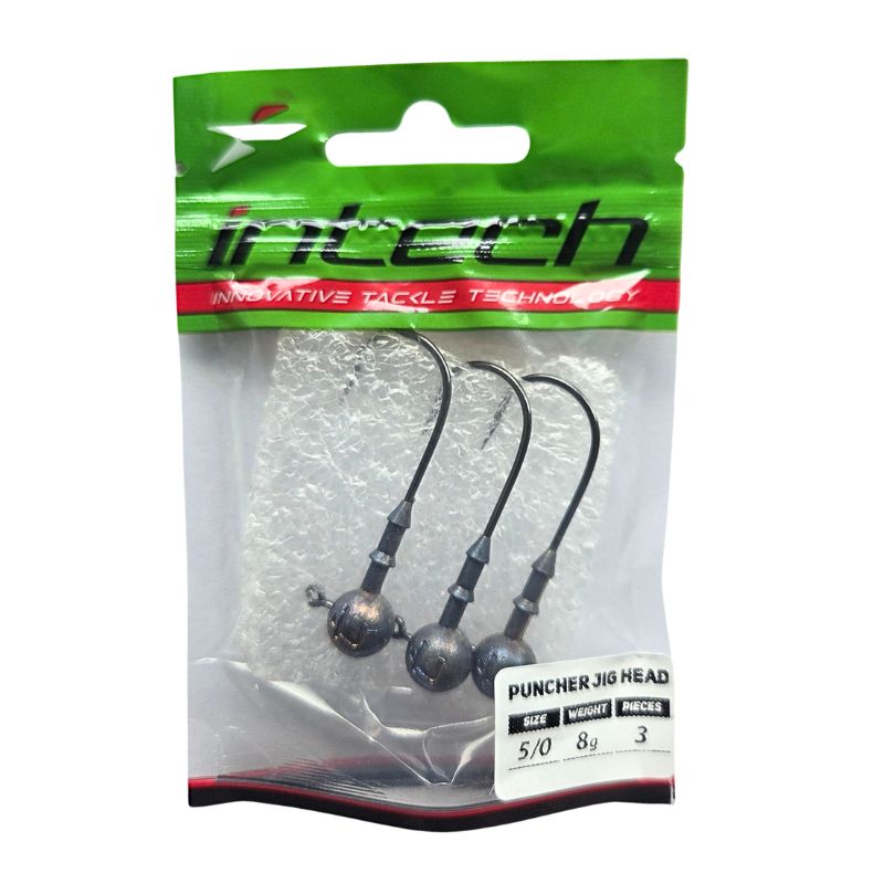 Intech Puncher Jighead Haakmaat 5/0 - 8g - 3 stuks