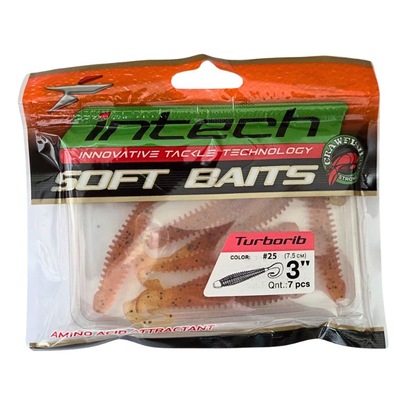 Intech Turborib Softbait 3'' - 7.5cm - 7 stuks - Shad kleur #25