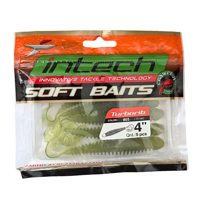 Intech Turborib Softbait 4'' - 10cm - 5 stuks - Shad kleur #05