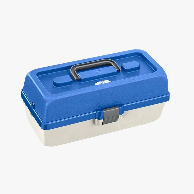 Fil Fishing tacklebox 118/2 gesloten, blauw deksel, ivoorkleurige onderkant