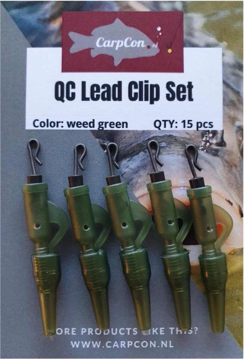 CarpCon Safety Lead Clip set + QC Swivels - 5 sets
