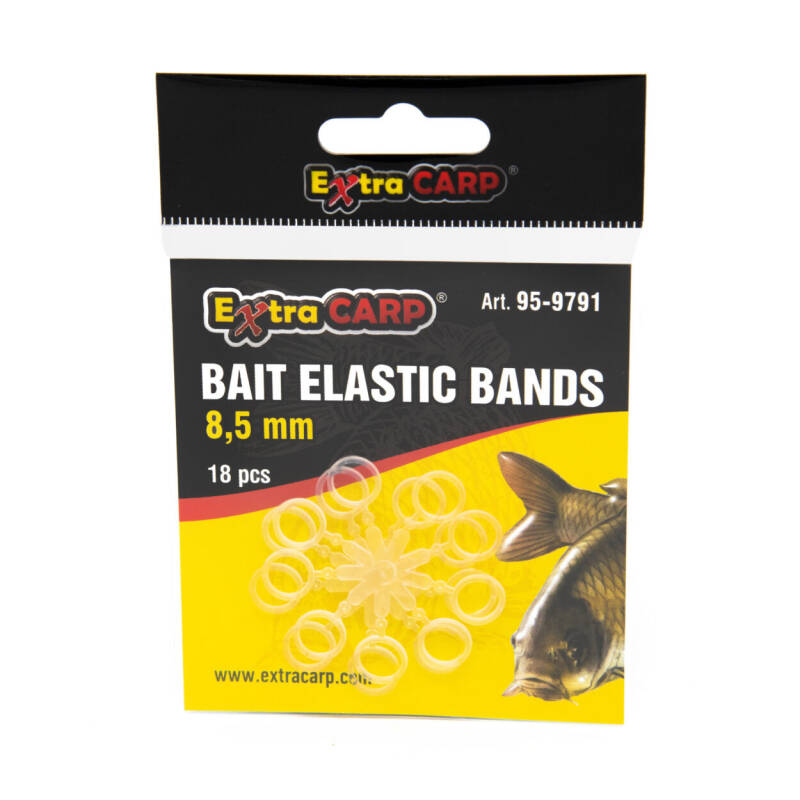 Extra Carp Elastic Bait Bands - 18 stuks - 8.5cm