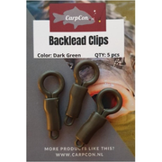 CarpCon Backlead Clips 'Dark Green' - 5 stuks