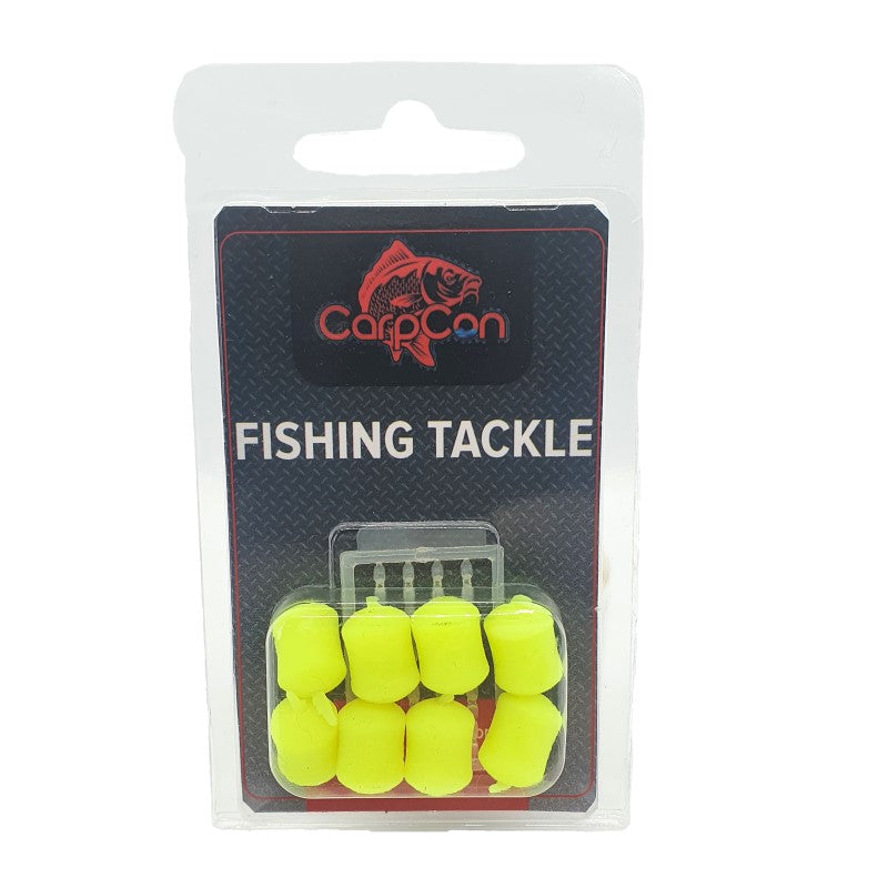 CarpCon Slow-Sinking Dumbell 'Yellow' 14mm - incl. hair stoppers - 8 stuks