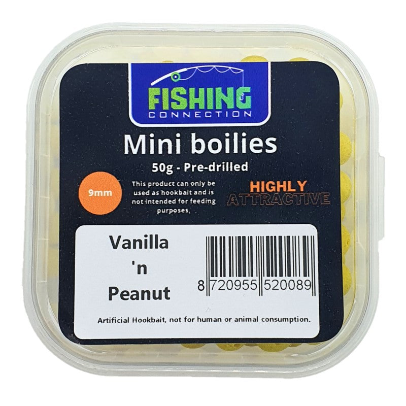 FC Mini Boilies (pre-drilled) 'Vanilla 'n Peanut' 9mm - 50g