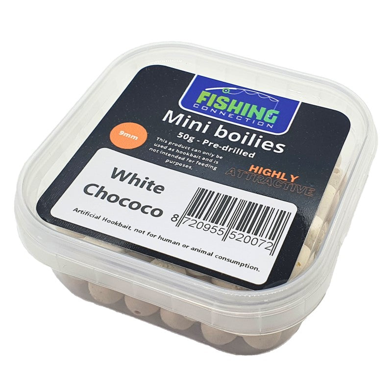 FC Mini Boilies (pre-drilled) 'White Chococo' 9mm - 50g