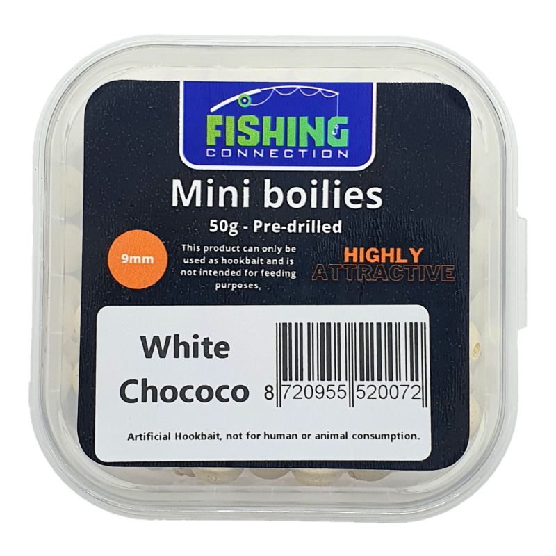 FC Mini Boilies (pre-drilled) 'White Chococo' 9mm - 50g