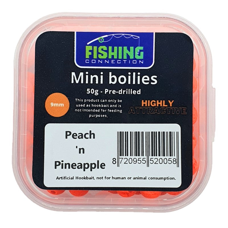 FC Mini Boilies (pre-drilled) 'Peach 'n Pineapple' 9mm - 50g