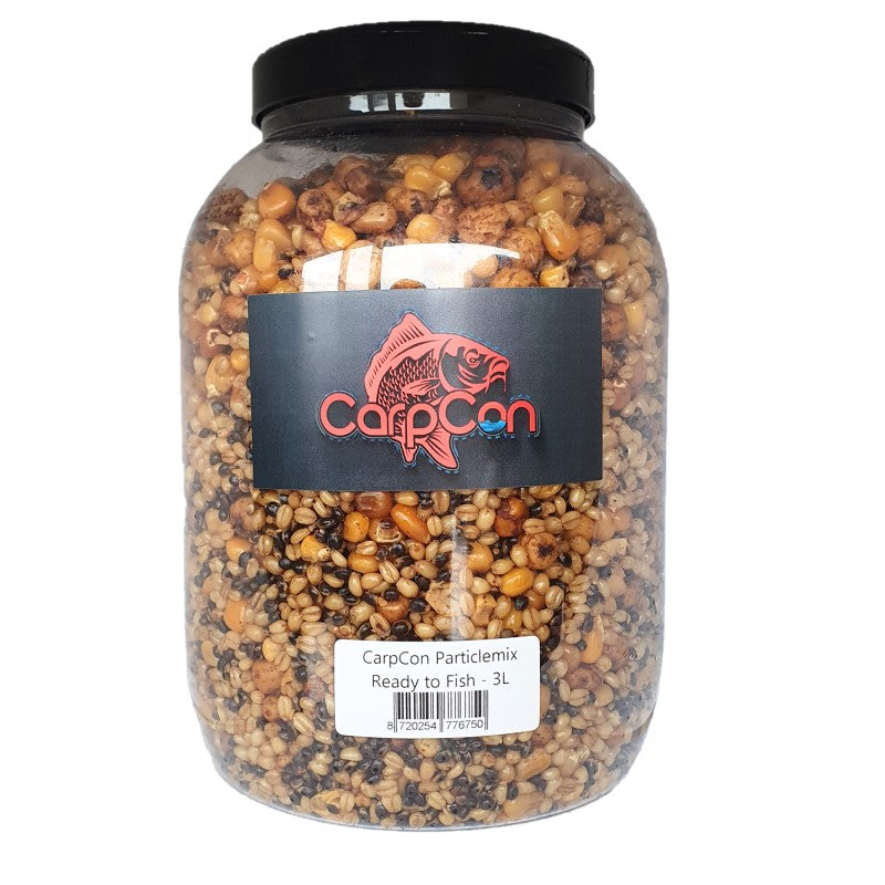 CarpCon Particle potten deal! 3x 3L houdbare partikels - Tijgernoten, Hennepzaad, Particlemix