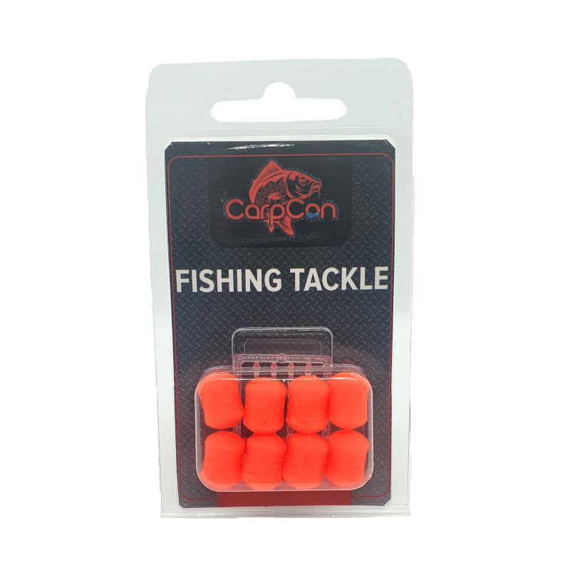 CarpCon Slow-Sinking Dumbell 'Red' 14mm - incl. hair stoppers - 8 stuks