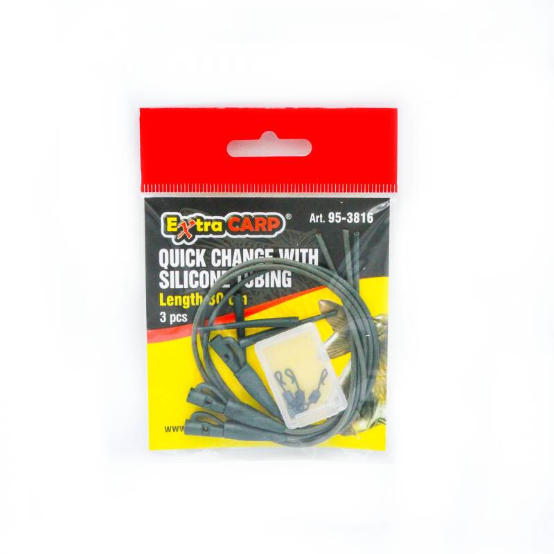 Extra Carp Quick Change Lead Clip Set with Silicone Tubing - 3 sets