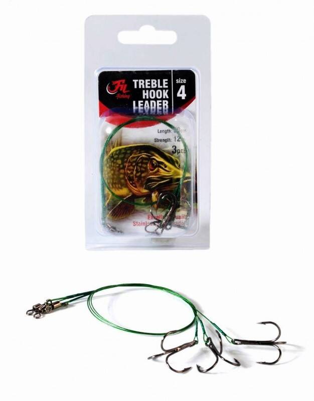 Fil Fishing Treble Hook Leader - 3 stuks (meerdere varianten)