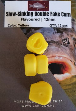 CarpCon Slow-Sinking Double Fake Corn 'Yellow' - 12 stuks