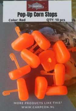 CarpCon Pop-Up Corn Stops 'Red' - 20 stuks